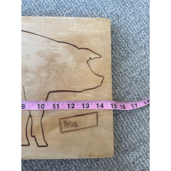 Vintage  KENT “Arnold the Pig” Tylan Wood Cutting Board 15x10 - Picture 4 of 5